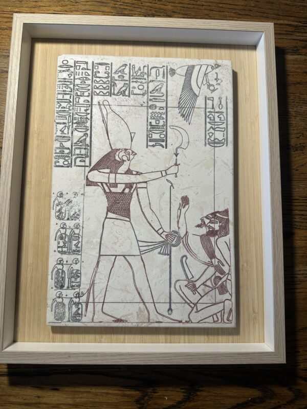 Vitruvian man in umber  large 30x20x12cm in box mount 37x29 3.5cm - Image 7