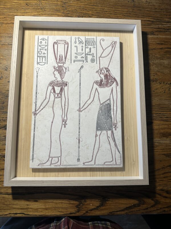 Vitruvian man in umber  large 30x20x12cm in box mount 37x29 3.5cm - Image 11